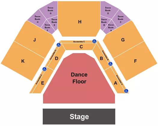 END STAGE Seating Map Seating Chart