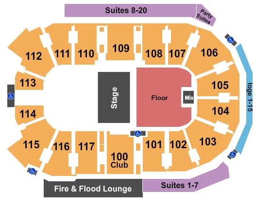 HALF HOUSE GA FLOOR Seating Map Seating Chart