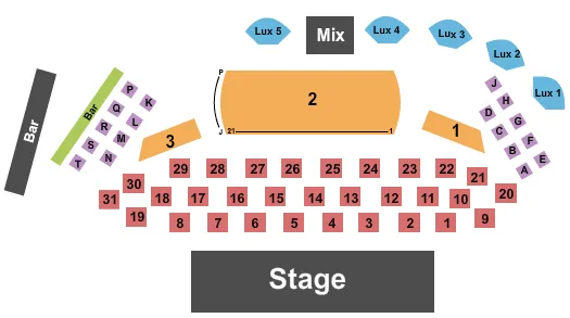 ENDSTAGE 2 Seating Map Seating Chart