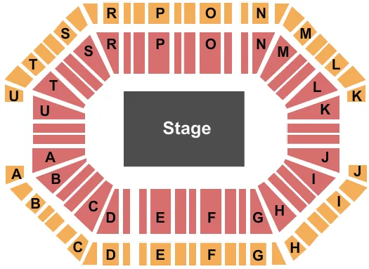 CENTER STAGE Seating Map Seating Chart