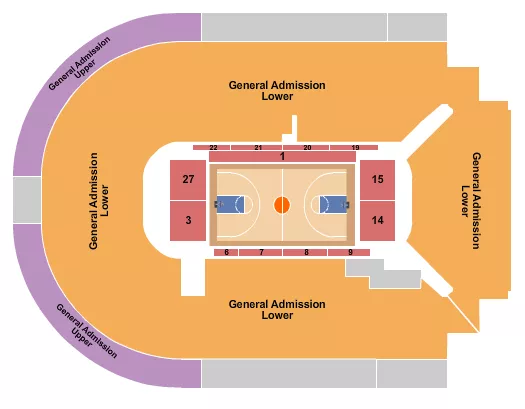 BASKETBALL GA Seating Map Seating Chart