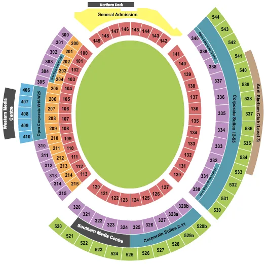 OPEN FIELD Seating Map Seating Chart