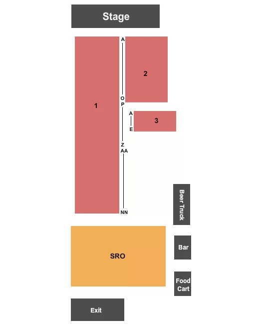 END STAGE Seating Map Seating Chart