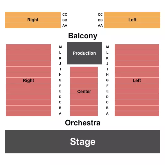 END STAGE Seating Map Seating Chart