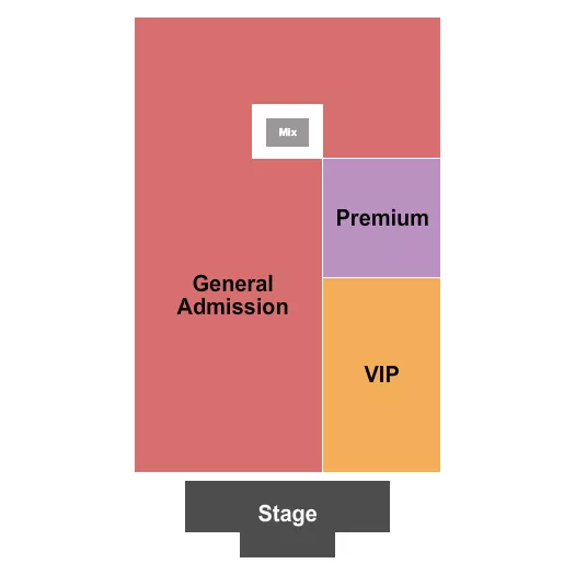AGUA CALIENTE CASINO PALM SPRINGS ENDSTAGE GA VIP PREM Seating Map Seating Chart