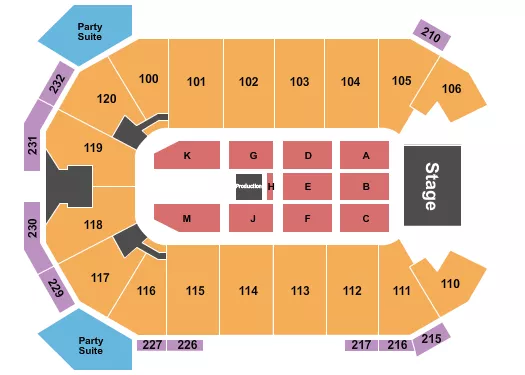 ENDSTAGE 2 Seating Map Seating Chart