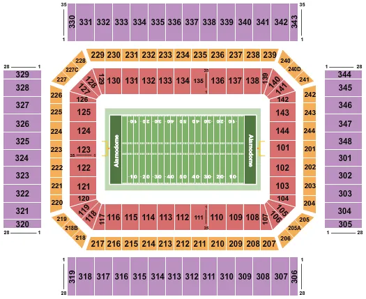 FOOTBALL Seating Map Seating Chart