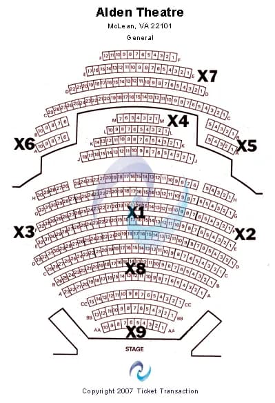 END STAGE Seating Map Seating Chart