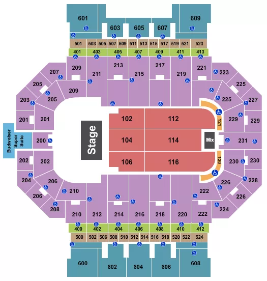 COMEDY Seating Map Seating Chart