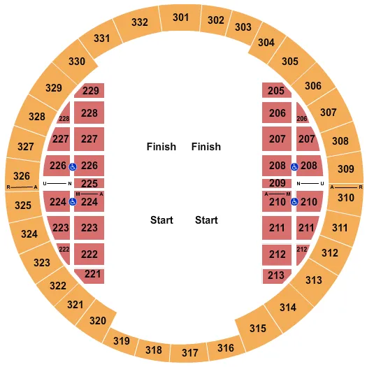 MONSTER TRUCKS Seating Map Seating Chart