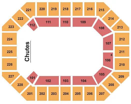 RODEO Seating Map Seating Chart