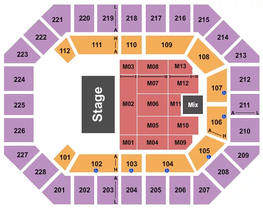 ALICE COOPER Seating Map Seating Chart