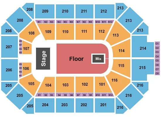 ENDSTAGE GA FLOOR 2 Seating Map Seating Chart