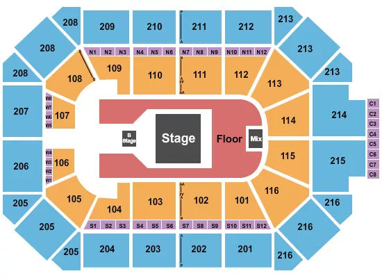 FORREST FRANK Seating Map Seating Chart