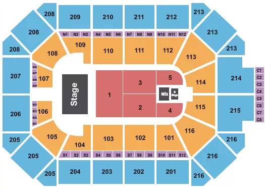 PENTATONIX 1 Seating Map Seating Chart