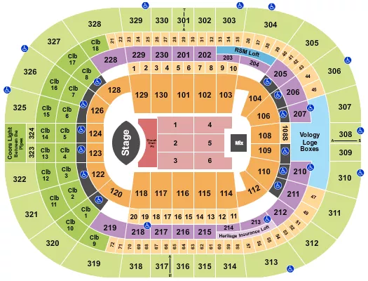 ERIC CHURCH Seating Map Seating Chart