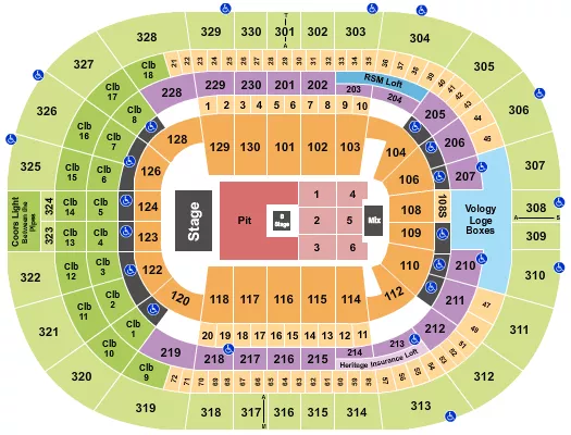 NINE INCH NAILS Seating Map Seating Chart