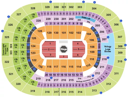 UFC 2 Seating Map Seating Chart