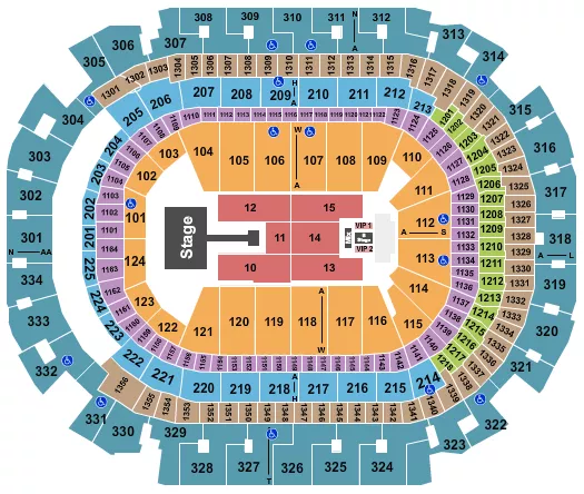 SUMMER WALKER Seating Map Seating Chart