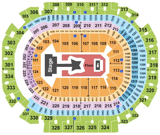 TOMORROW X TOGETHER Seating Map Seating Chart