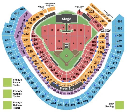 PINK Seating Map Seating Chart