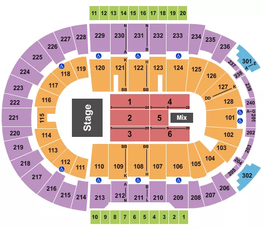 ENDSTAGE 5 REVERSED Seating Map Seating Chart