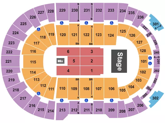 ENDSTAGE 5 Seating Map Seating Chart