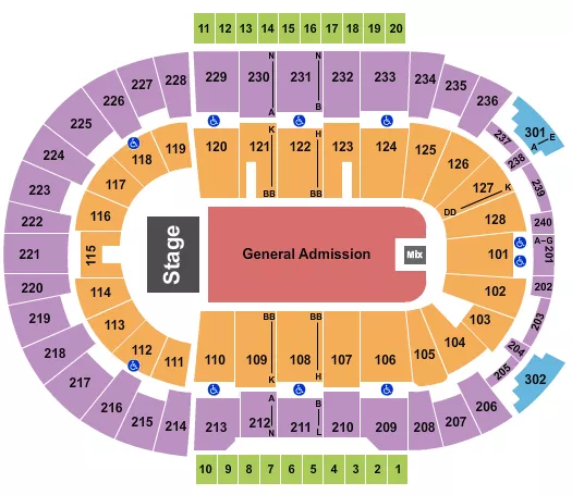 ENDSTAGE GA Seating Map Seating Chart