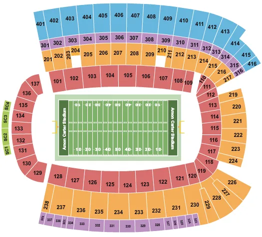 FOOTBALL Seating Map Seating Chart