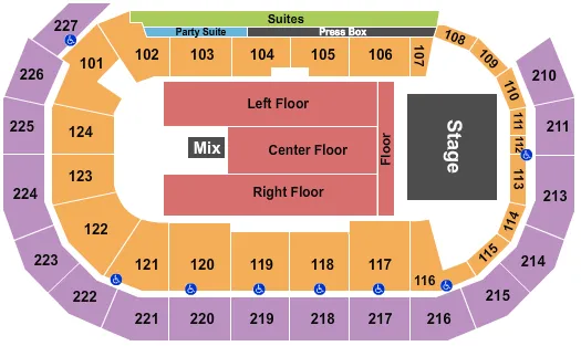 MERCYME Seating Map Seating Chart
