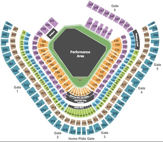 MONSTER JAM Seating Map Seating Chart