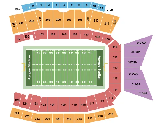 FOOTBALL Seating Map Seating Chart