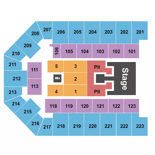 BAILEY ZIMMERMAN Seating Map Seating Chart
