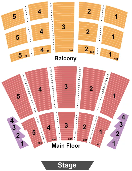END STAGE Seating Map Seating Chart