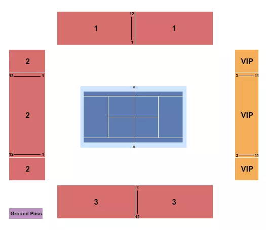PICKLEBALL Seating Map Seating Chart