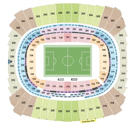 SOCCER 2 Seating Map Seating Chart