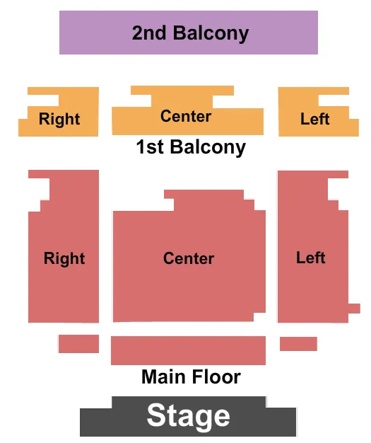 ARTS CENTER AT IOWA WESTERN FRANK FAUBLE THEATER ENDSTAGE Seating Map Seating Chart