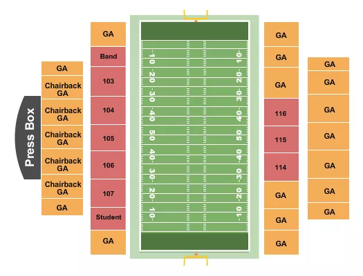 FOOTBALL Seating Map Seating Chart
