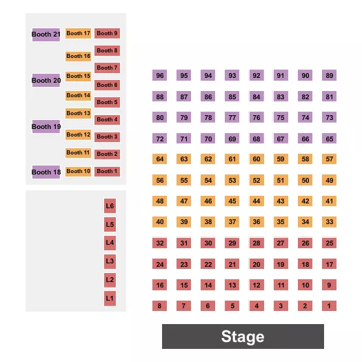 ENDSTAGE Seating Map Seating Chart