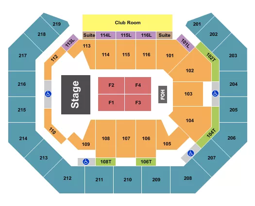 ATLANTIC UNION BANK CENTER VA ENDSTAGE Seating Map Seating Chart