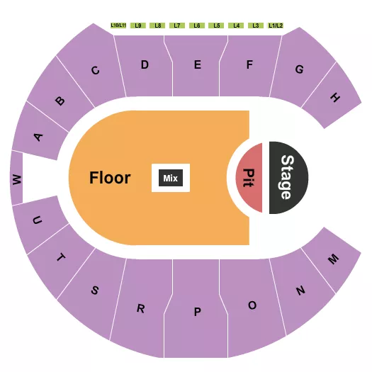 ENDSTAGE Seating Map Seating Chart