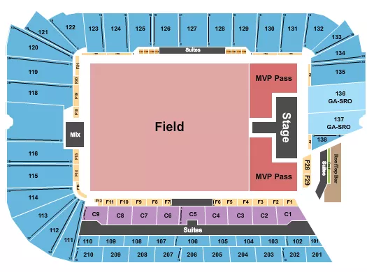 BROCCOLI CITY FESTIVAL Seating Map Seating Chart