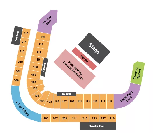 CONCERT Seating Map Seating Chart