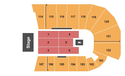 ENDSTAGE Seating Map Seating Chart