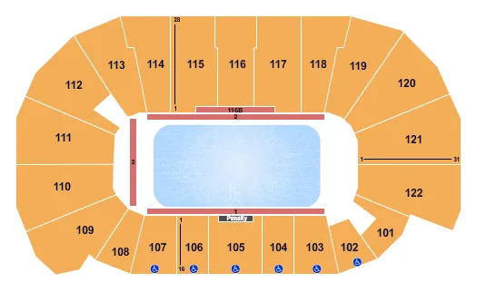 ICE RINK Seating Map Seating Chart