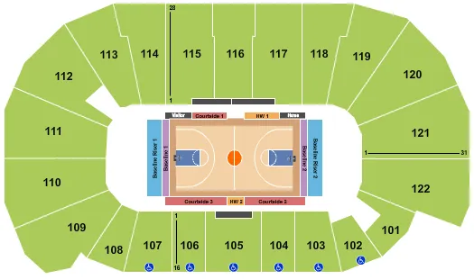 BASKETBALL 2 Seating Map Seating Chart