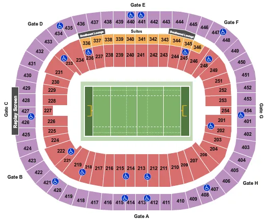 RUGBY Seating Map Seating Chart