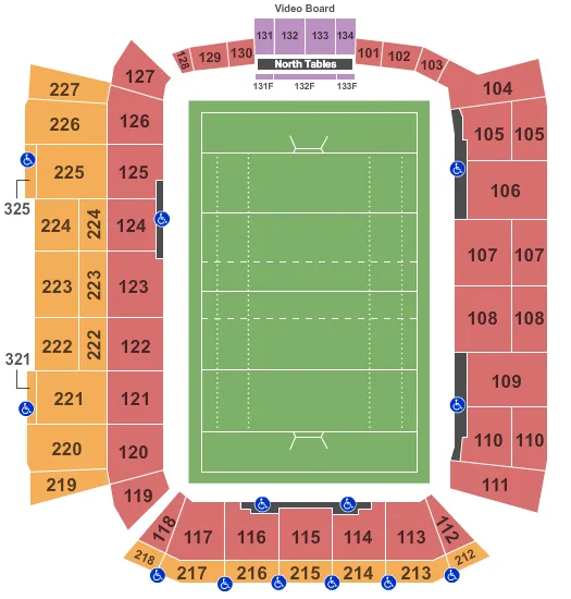 RUGBY Seating Map Seating Chart