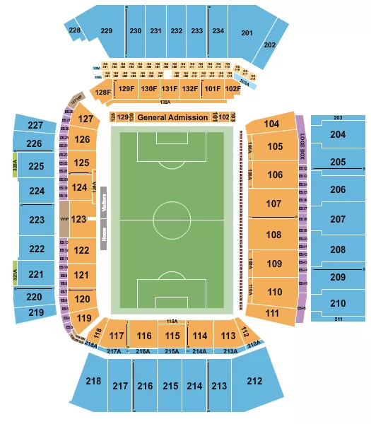 SOCCER 3 Seating Map Seating Chart