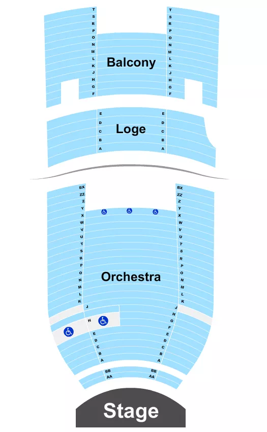 BALBOA THEATER SAN FRANCISCO ENDSTAGE Seating Map Seating Chart